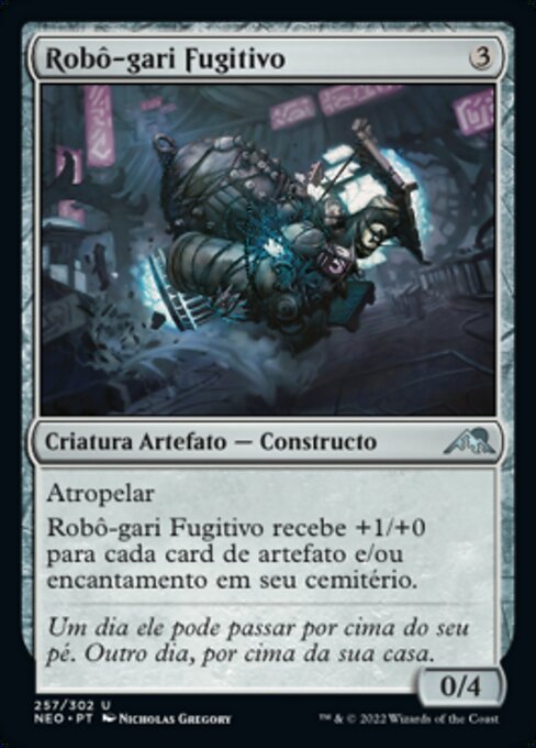 Robot-éboueur incontrôlé (Runaway Trash-Bot) - Kamigawa: Neon Dynasty (#257) - Illustrated by Nicholas Gregory - Magic: The Gathering Card