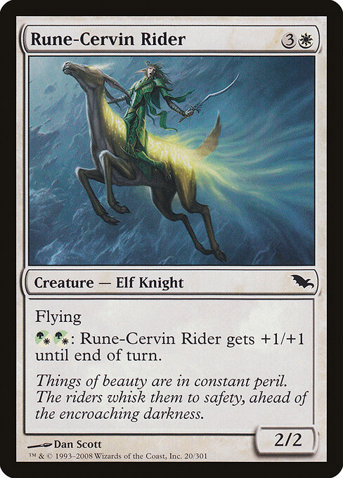 Rune-Cervin Rider - Shadowmoor Magic card