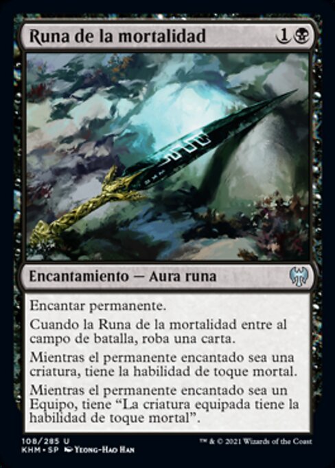 Runa de Mortalidade (Rune of Mortality) - Kaldheim (#108) - Illustrated by Yeong-Hao Han - Magic: The Gathering Card
