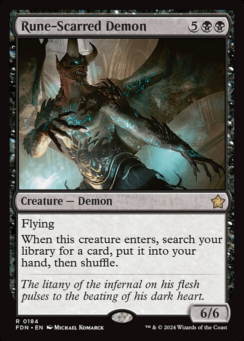 Rune-Scarred Demon - Foundations Magic card