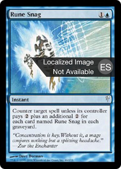 Enredo de runas (Rune Snag) - Coldsnap (#46) - Illustrated by Dave Dorman - Magic: The Gathering Card
