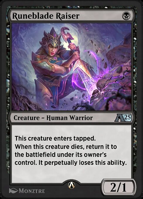 Runeblade Raiser - Alchemy: Tarkir (#8) - Illustrated by Monztre - Magic: The Gathering Card