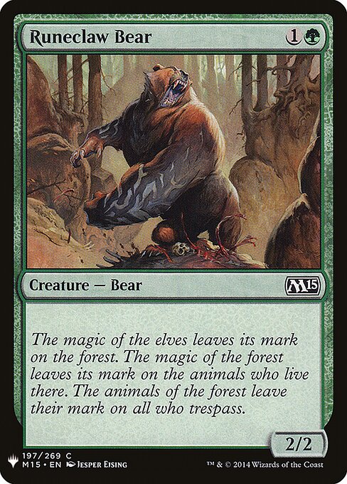 Runenklauenbär (Runeclaw Bear) - Magic 2010 (#203) - Illustrated by Jesper Ejsing - Magic: The Gathering Card