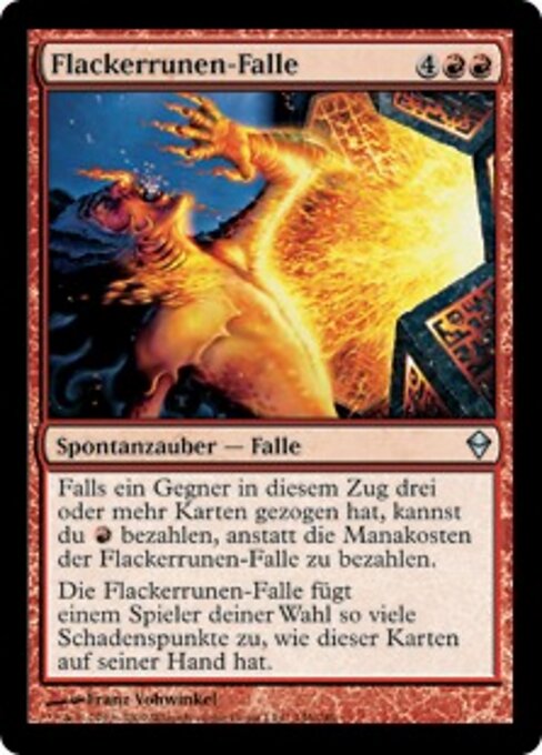 Trampa fulgor de runas (Runeflare Trap) - Zendikar (#146) - Illustrated by Franz Vohwinkel - Magic: The Gathering Card
