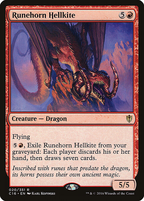 Runehorn Hellkite - Commander 2016 Magic card