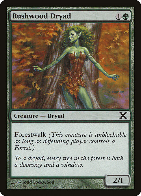 Rushwood Dryad - Tenth Edition Magic card