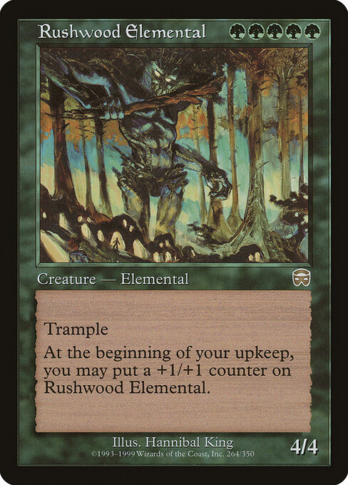 Rushwood Elemental - Mercadian Masques Magic card