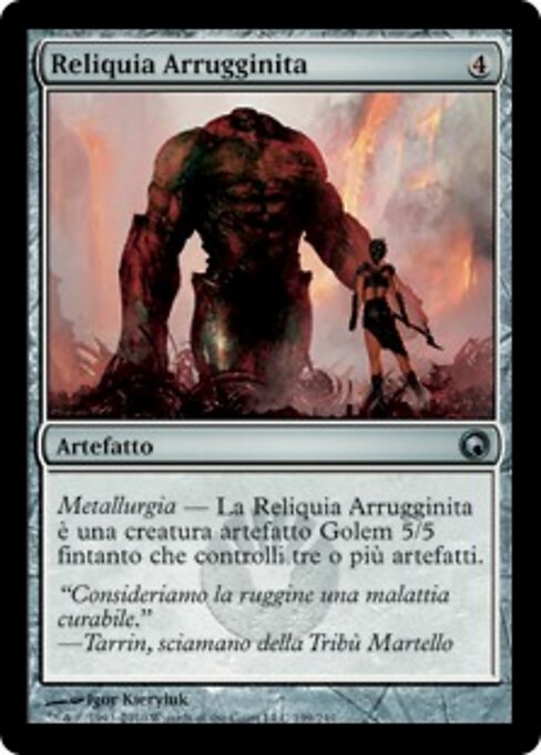 Reliquia Arrugginita (Rusted Relic) - Scars of Mirrodin (#199) - Illustrated by Igor Kieryluk - Magic: The Gathering Card