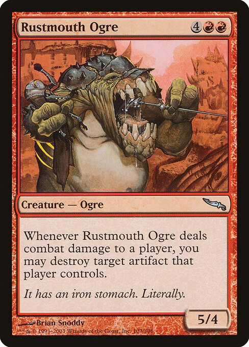 Rustmouth Ogre - Mirrodin Magic card