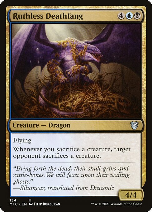 Ruthless Deathfang - Midnight Hunt Commander Magic card