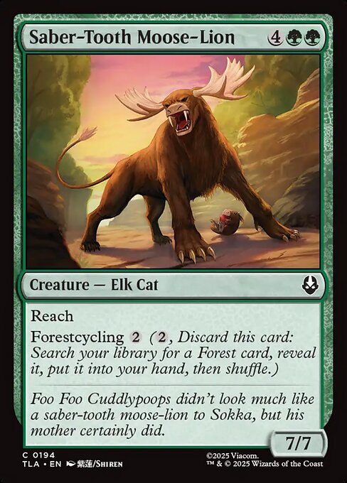 Saber-Tooth Moose-Lion - Avatar: The Last Airbender Magic card