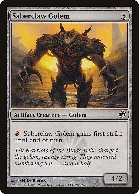 Saberclaw Golem - Scars of Mirrodin Magic card