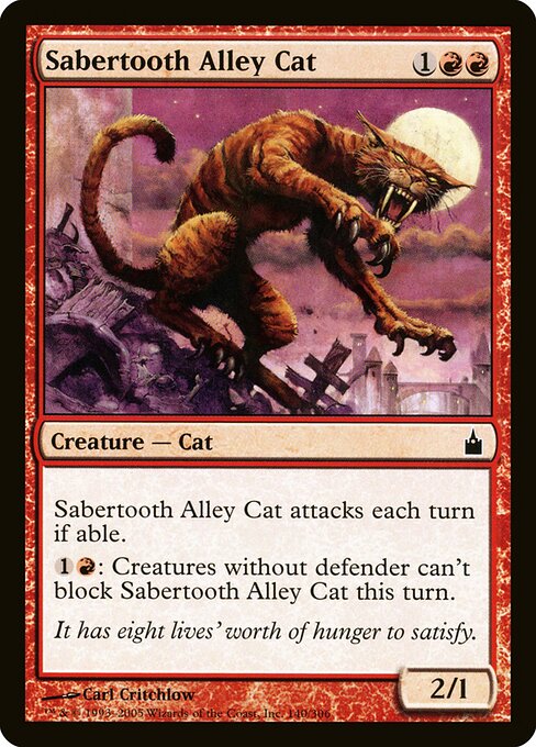 Sabertooth Alley Cat - Ravnica: City of Guilds Magic card