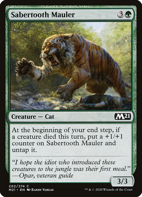 Sabertooth Mauler - Core Set 2021 Magic card