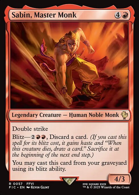 Sabin, Master Monk - Final Fantasy Commander Magic card