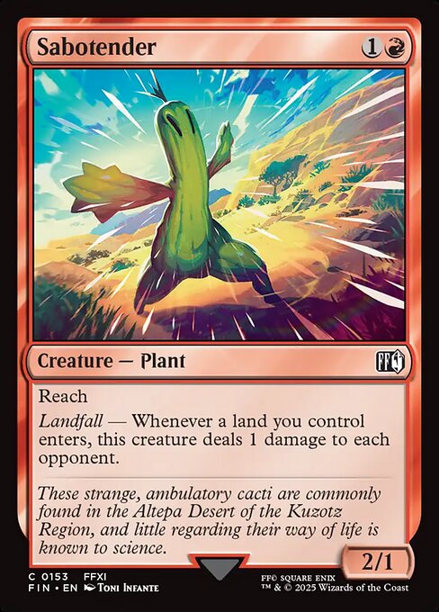 Sabotender - Final Fantasy Magic card