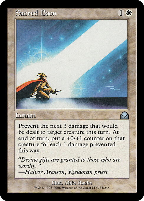 Sacred Boon - Masters Edition II Magic card