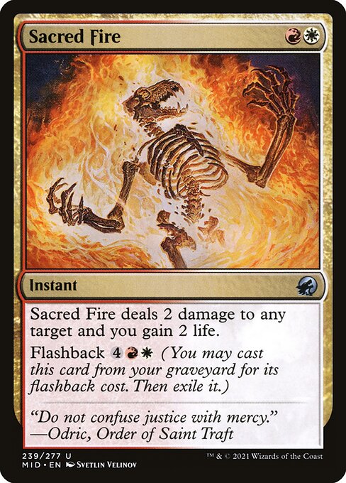 Sacred Fire - Innistrad: Midnight Hunt Magic card