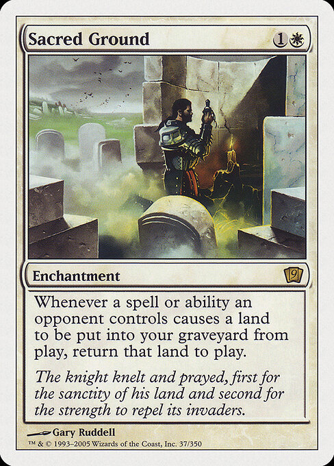 Sacred Ground - Ninth Edition Magic card
