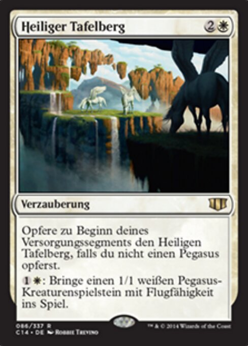 Heiliger Tafelberg (Sacred Mesa) - Mirage (#37) - Illustrated by Margaret Organ-Kean - Magic: The Gathering Card
