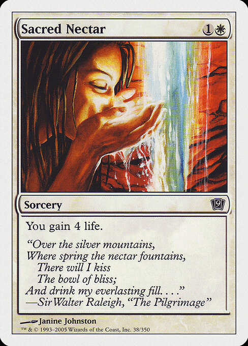 Sacred Nectar - Ninth Edition Magic card
