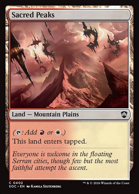 Sacred Peaks - Secrets of Strixhaven Commander Magic card