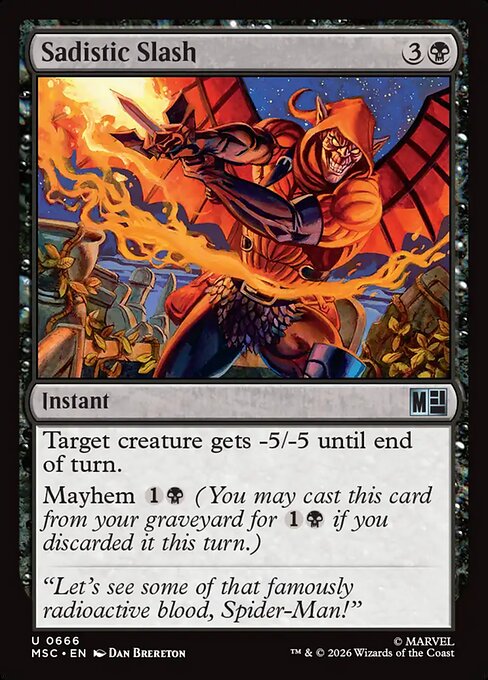 Sadistic Slash - Marvel Super Heroes Commander Magic card