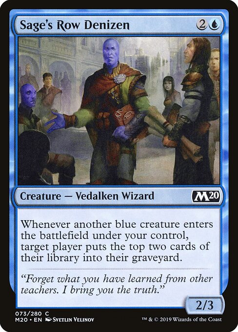 Sage's Row Denizen - Core Set 2020 Magic card
