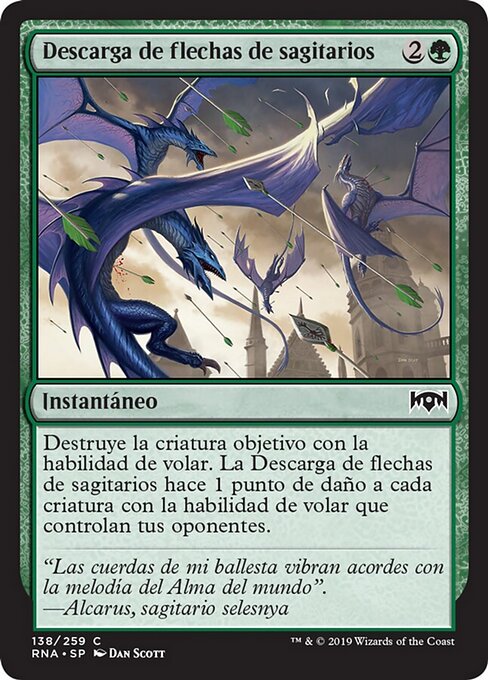 Saraivada dos Sagitários (Sagittars' Volley) - Ravnica Allegiance (#138) - Illustrated by Dan Murayama Scott - Magic: The Gathering Card