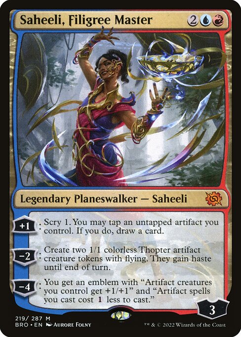 Saheeli, Filigree Master - The Brothers' War Magic card