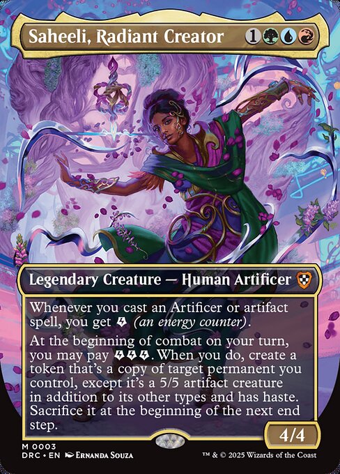 Saheeli, Radiant Creator - Aetherdrift Commander Magic card