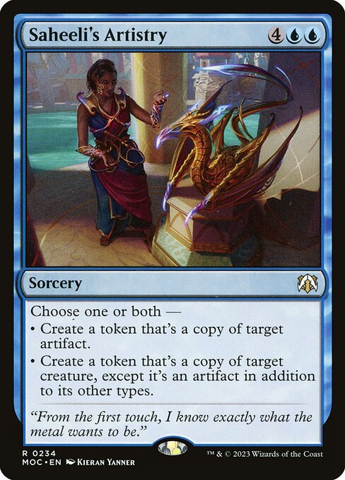 Saheeli's Artistry - March of the Machine Commander Magic card