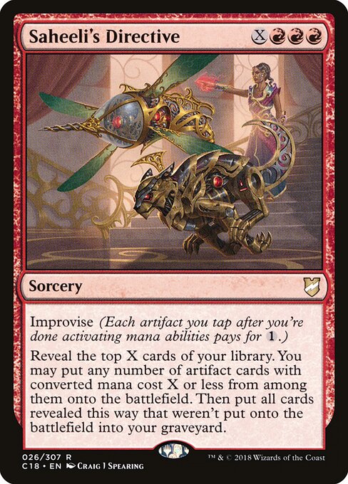 Saheeli's Directive - Commander 2018 Magic card