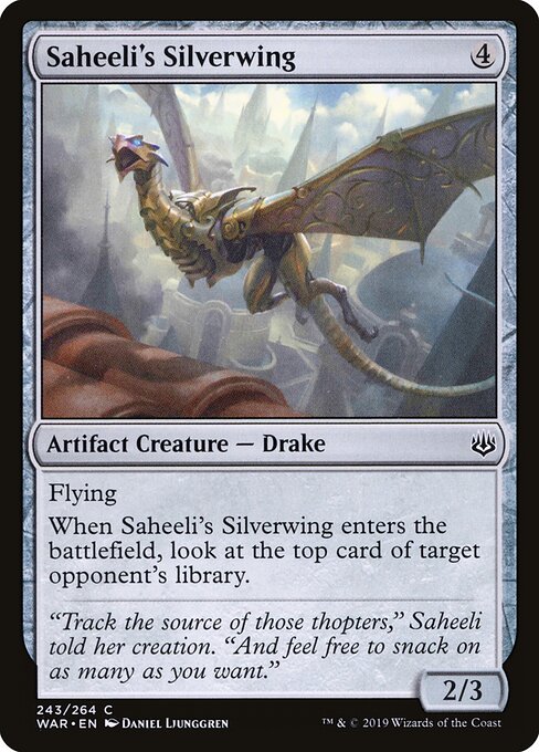 Saheeli's Silverwing - War of the Spark Magic card