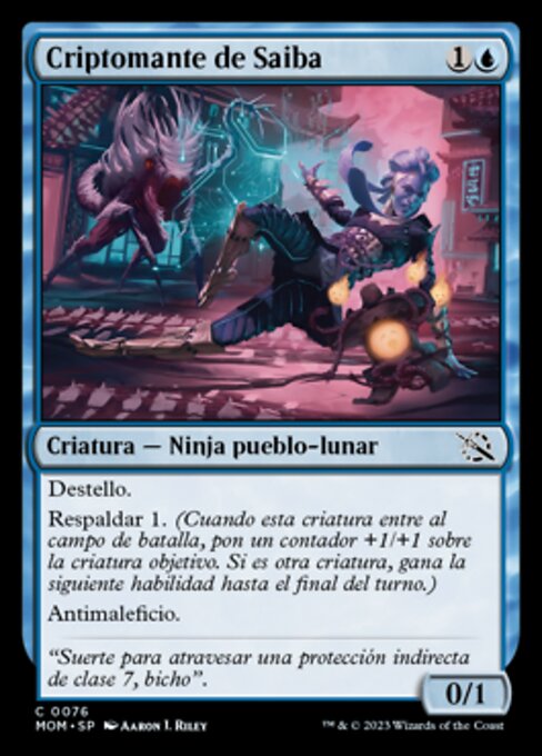 Saiba-Kryptomagier (Saiba Cryptomancer) - March of the Machine (#76) - Illustrated by Aaron J. Riley - Magic: The Gathering Card
