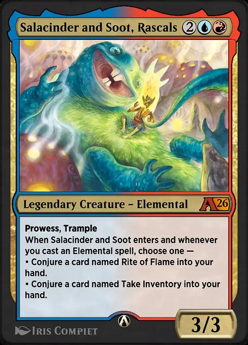 Salacinder and Soot, Rascals - Alchemy: Lorwyn Eclipsed (#26) - Illustrated by Iris Compiet - Magic: The Gathering Card