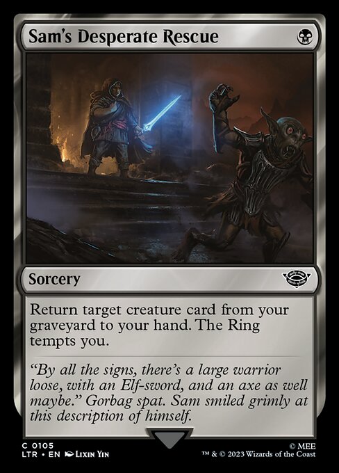 Sam's Desperate Rescue - The Lord of the Rings: Tales of Middle-earth Magic card