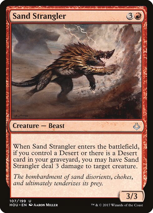 Sand Strangler - Hour of Devastation (#107) - Illustrated by Aaron Miller - Magic: The Gathering Card
