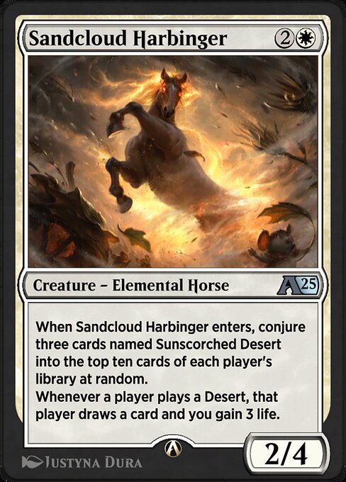 Sandcloud Harbinger - Alchemy: Bloomburrow (#3) - Illustrated by Justyna Dura - Magic: The Gathering Card