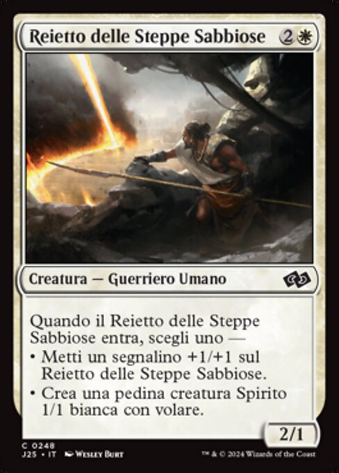 Proscrit de la steppe de sable (Sandsteppe Outcast) - Foundations Jumpstart (#248) - Illustrated by Wesley Burt - Magic: The Gathering Card