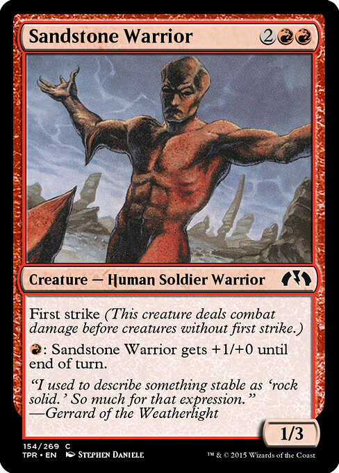 Sandstone Warrior - Tempest Remastered Magic card