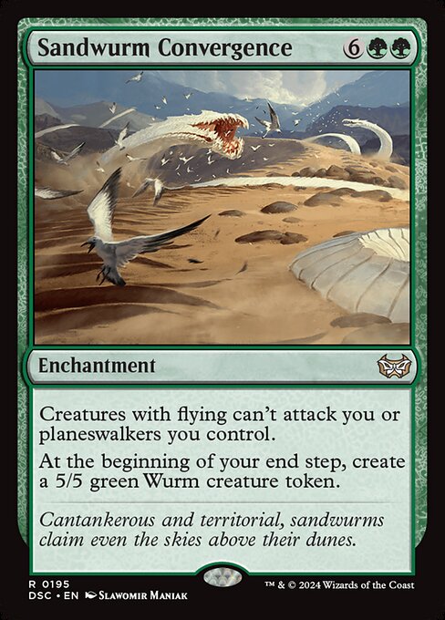 Sandwurm Convergence - Duskmourn: House of Horror Commander (#195) - Illustrated by Slawomir Maniak - Magic: The Gathering Card