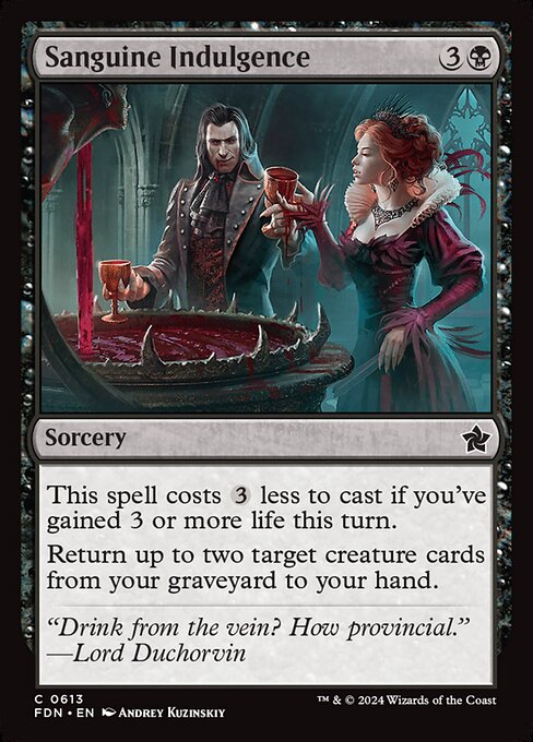 Sanguine Indulgence - Foundations Magic card