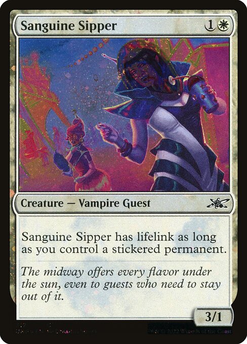 Sanguine Sipper - Unfinity (#312) - Illustrated by Ernanda Souza - Magic: The Gathering Card