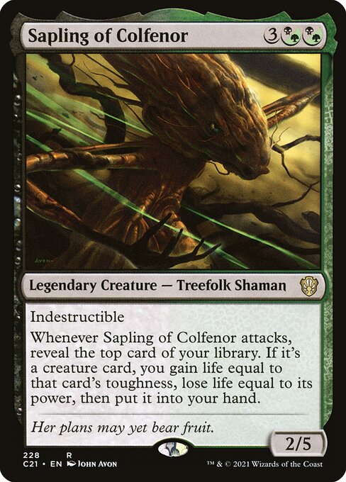 Sapling of Colfenor - Commander 2021 Magic card
