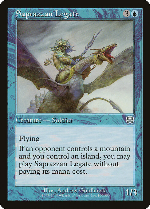 Légât de Saprazzo (Saprazzan Legate) - Mercadian Masques (#100) - Illustrated by Andrew Goldhawk - Magic: The Gathering Card