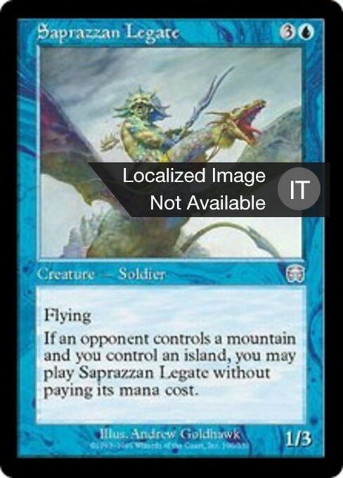 Légât de Saprazzo (Saprazzan Legate) - Mercadian Masques (#100) - Illustrated by Andrew Goldhawk - Magic: The Gathering Card