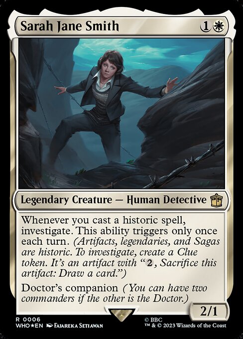Sarah Jane Smith - Doctor Who (#6) - Illustrated by Fajareka Setiawan - Magic: The Gathering Card