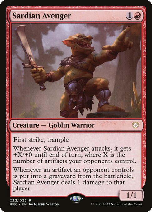 Sardian Avenger - The Brothers' War Commander Magic card