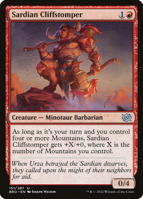 Sardian Cliffstomper - The Brothers' War Magic card